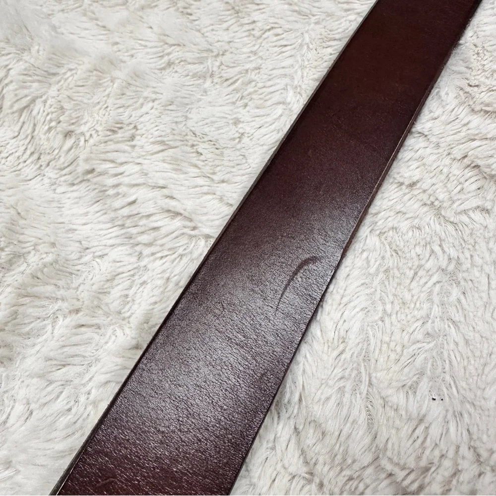 Gray Eagle Maker Brown Rugged Leather Belt for Men, 37